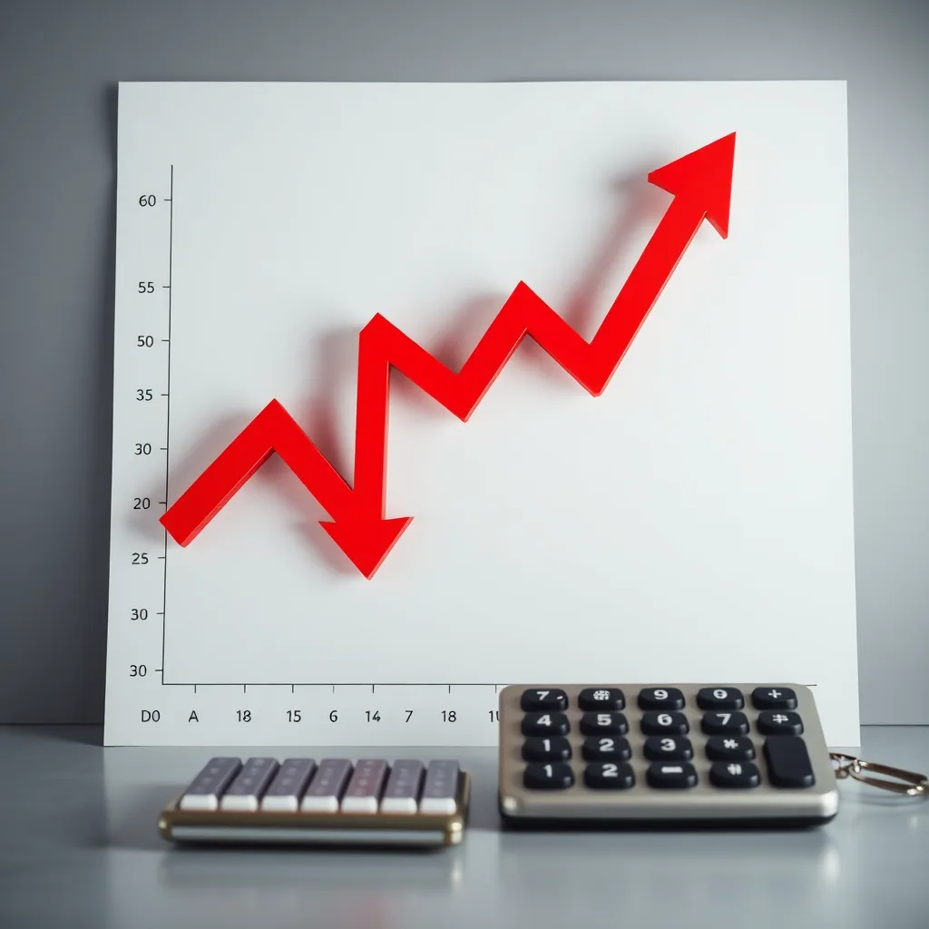 Declining profit chart showing margin erosion